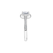 tesori ring 925 w/white cushion cz s.18