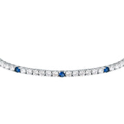 tesori bracelet 925 silver white & sapphire solo cz 19cm