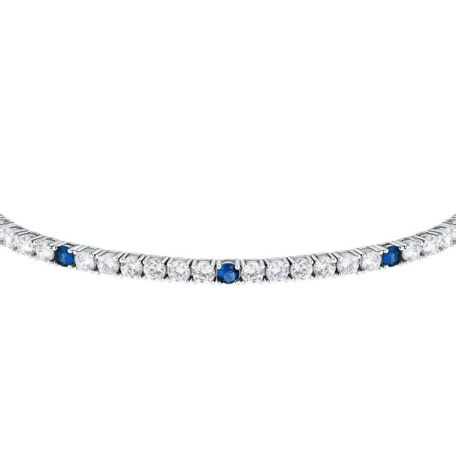 tesori bracelet 925 silver white & sapphire solo cz 19cm