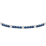 tesori bracelet 925 silver white & quad sapphirecz 19cm