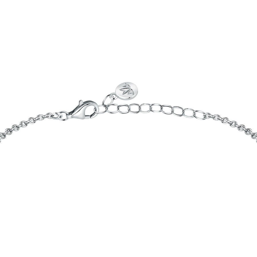 tesori bracelet 925 silver white & quad emerald cz 19cm