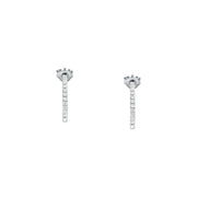 tesori hoop earrings 925 silver white cz small