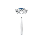 tesori ring 925 silver white with sapphire center cz 140n+
