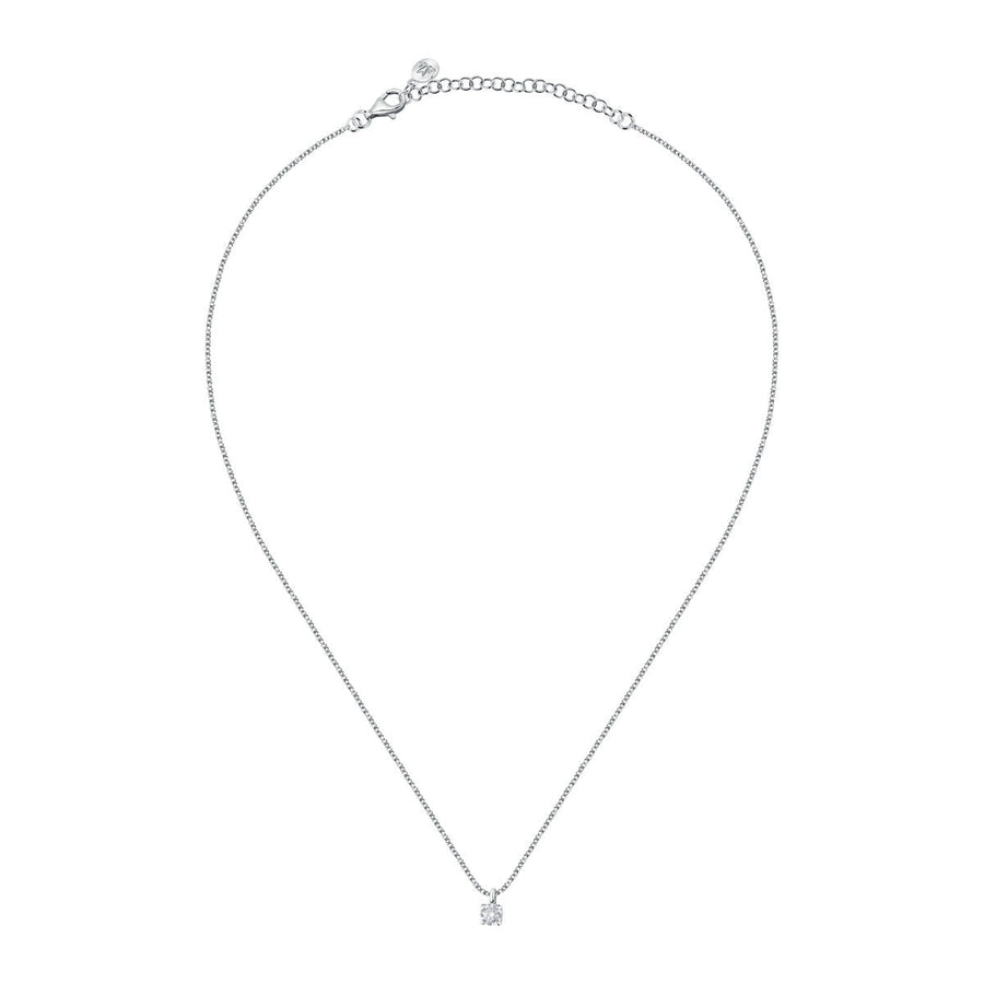 tesori pendant 925 silver white cz 40+5cm