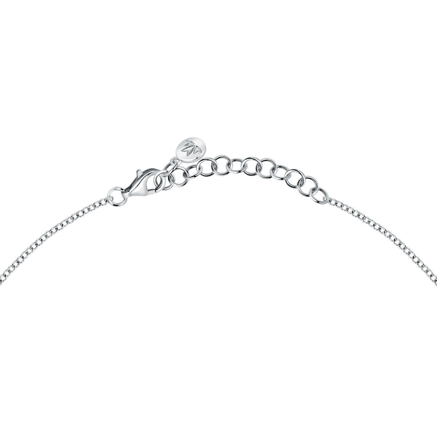 tesori pendant 925 silver large emerald heart cz 38+4cm