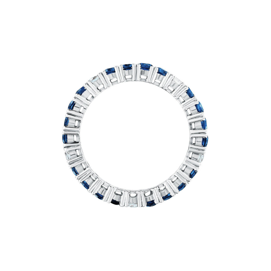 tesori ring 925 silver white & quad sapphire cz 140n+
