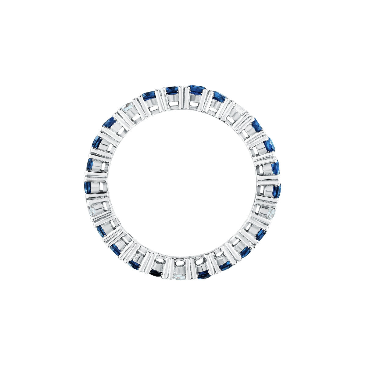 tesori ring 925 silver white & quad sapphire cz 160p