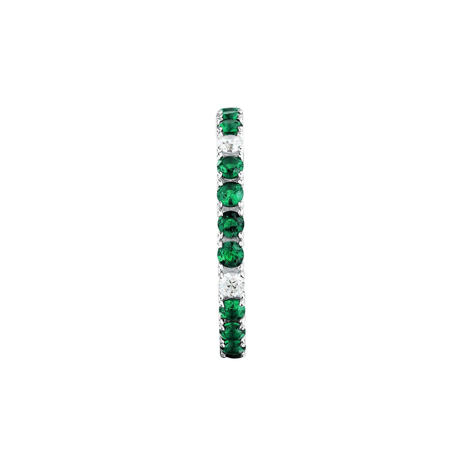 tesori ring 925 silver white & quad emerald cz 140n+