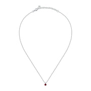 morellato silver tesori recycled 925 silver red cz necklace 40+5