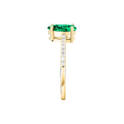 morellato silver tesori recycled gold plated silver green pear ring 016