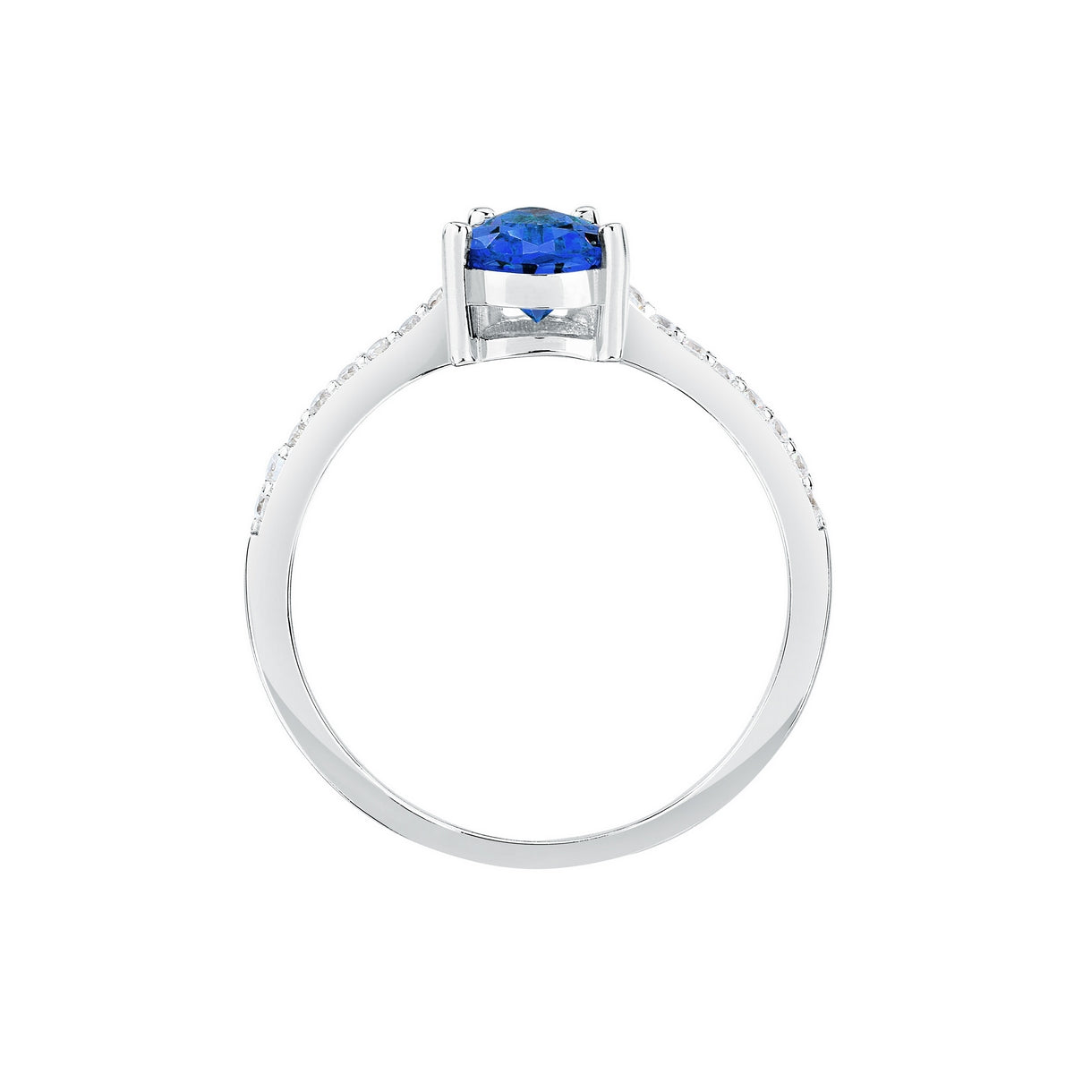 morellato silver tesori recycled 925 silver blue drop cz ring 012
