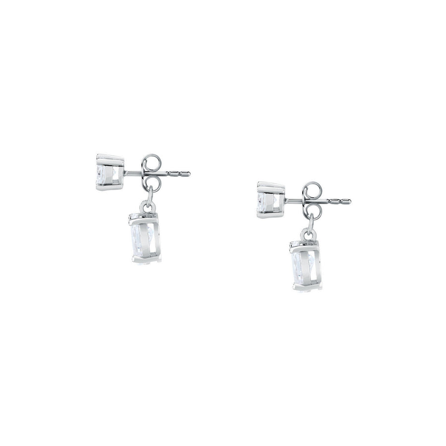 morellato silver tesori recycled 925 silver wt drop cz earrings