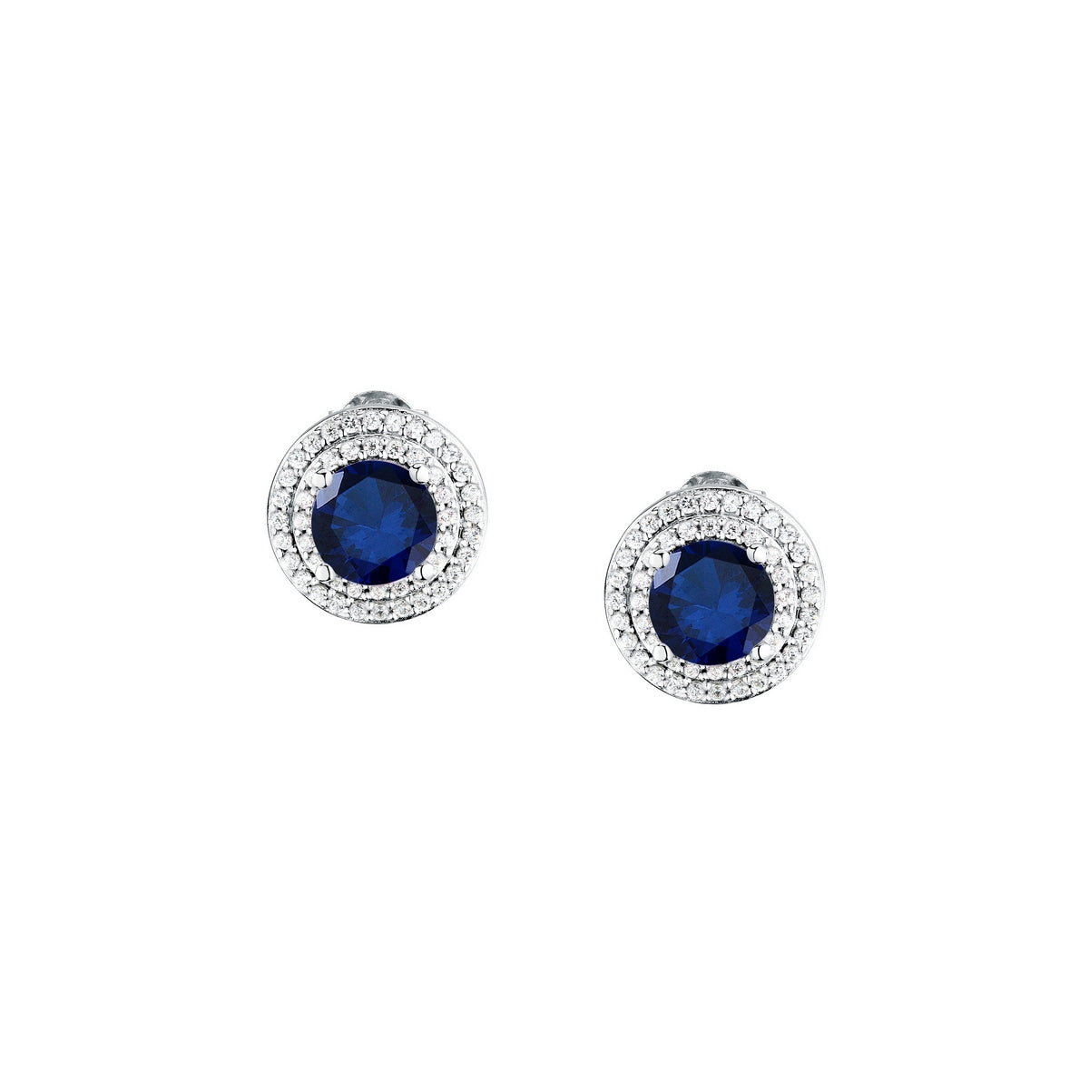 morellato silver tesori earring silv925 rh cz blue+white