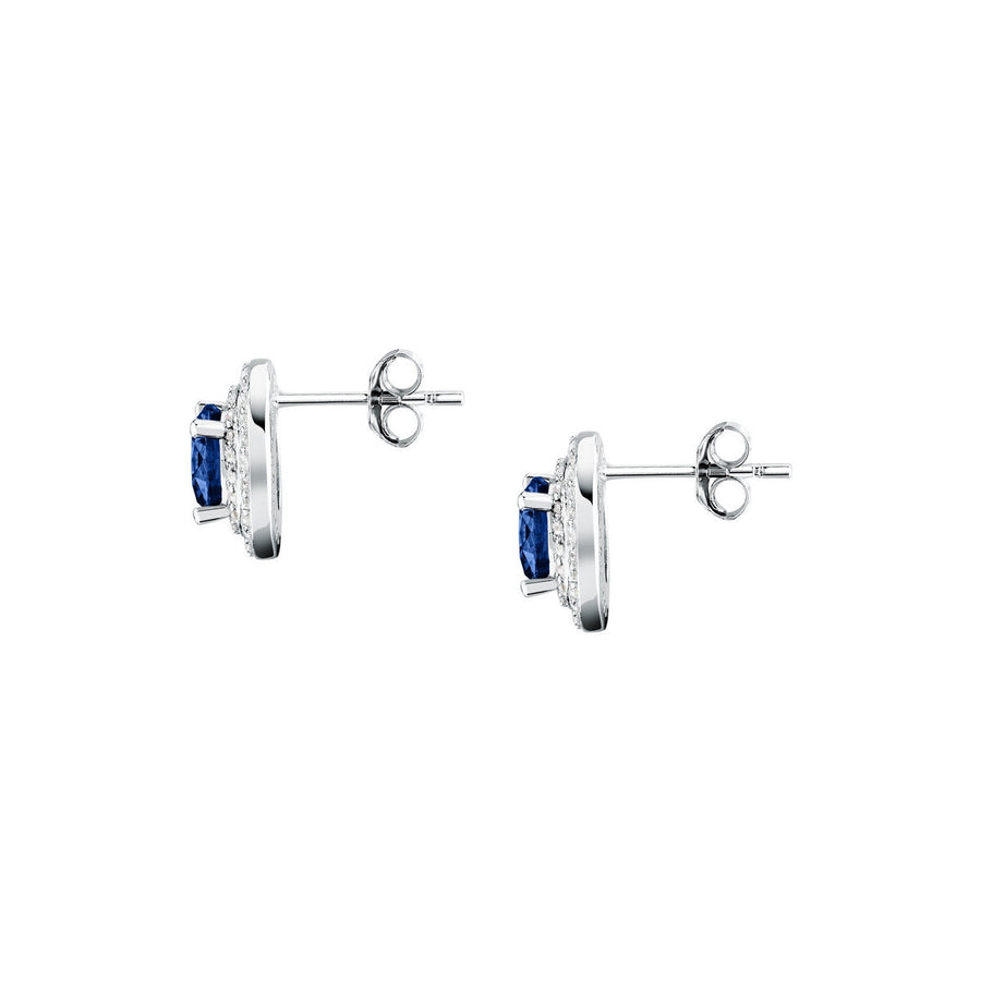 morellato silver tesori earring silv925 rh cz blue+white