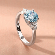 morellato silver tesori ring s925 rh cz l.blue+white sz12