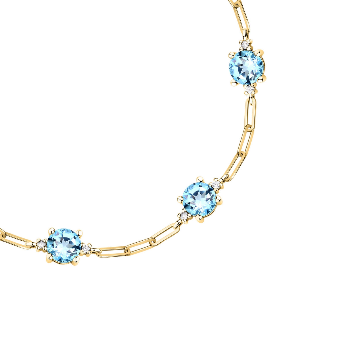 morellato silver tesori bracelet silv925 yg cz l.blue 16+3cm