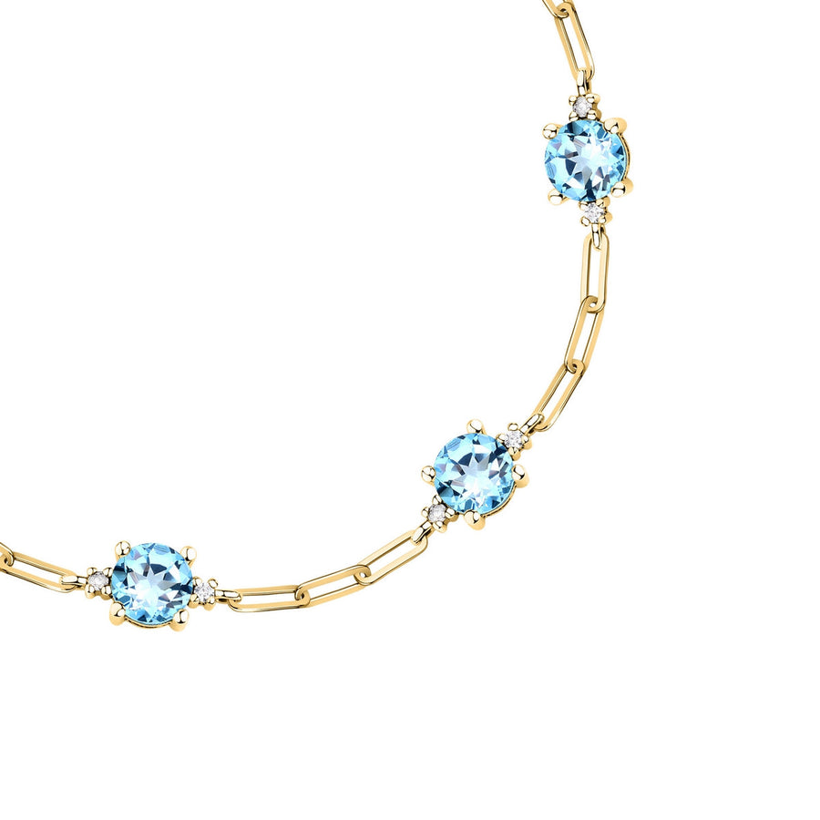 morellato silver tesori bracelet silv925 yg cz l.blue 16+3cm