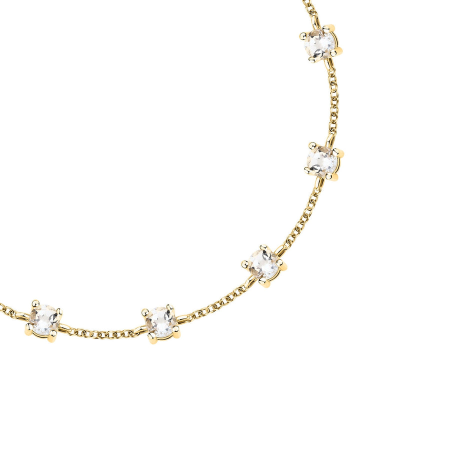 morellato silver tesori bracelet silv925 yg cz white 16+3cm