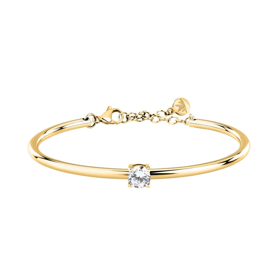 morellato 18k gold plated cerchi bangle stainless steel 6cm white cz