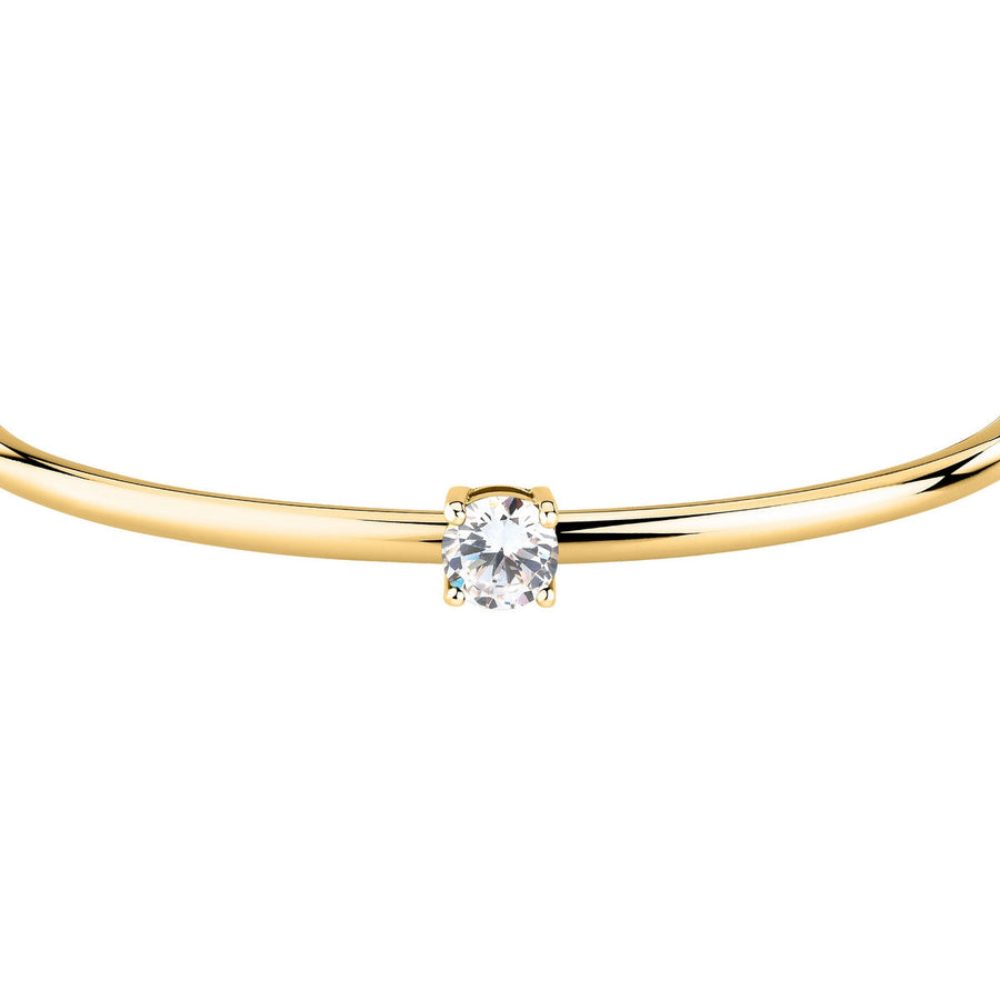 morellato 18k gold plated cerchi bangle stainless steel 6cm white cz