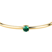 morellato 18k gold plated cerchi bangle stainless steel 6cm green cz