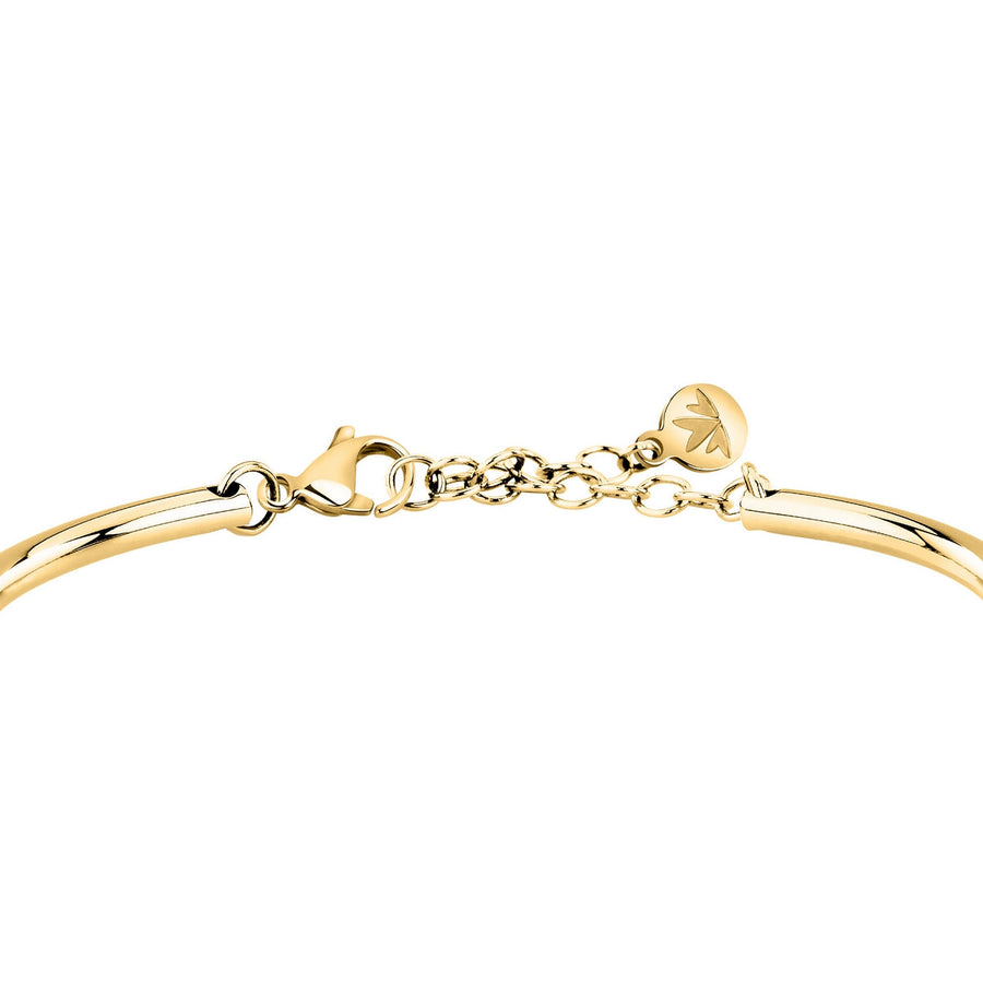 morellato 18k gold plated cerchi bangle stainless steel 6cm green cz