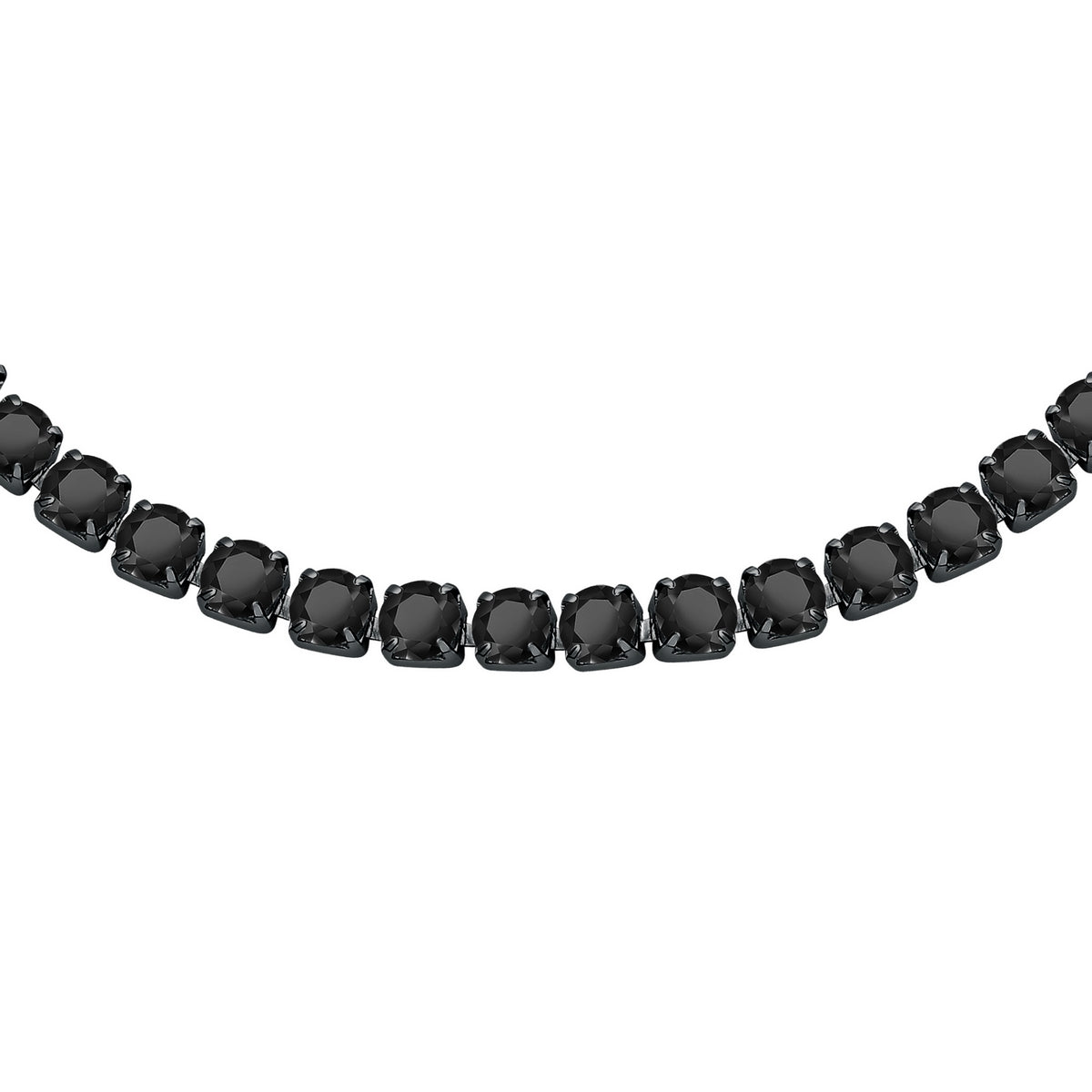 sector tennis bracelet black crystals & ip black 22cm