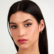 morellato 18k gold plated creole earring heart stainless steel yg 1.9cm