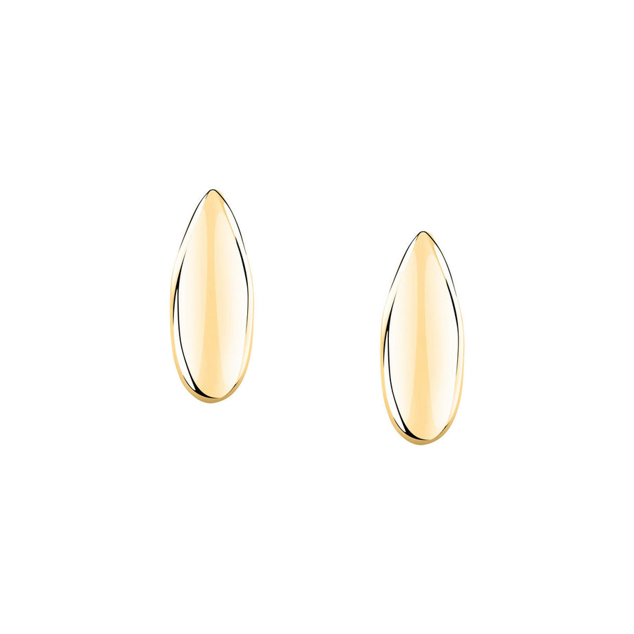 morellato 18k gold plated creole earring oval stainless steel yg 2.7x1.85cm