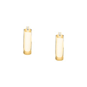 morellato 18k gold plated creole earring hoop stainless steel yg 2cm