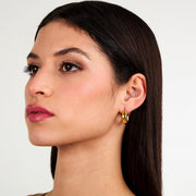 morellato 18k gold plated creole earring hoop stainless steel yg 2cm