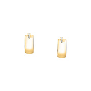 morellato 18k gold plated creole earring hoop stainless steel yg 1.45cm
