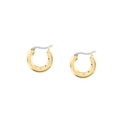 morellato 18k gold plated creole earring hoop stainless steel yg 1.45cm