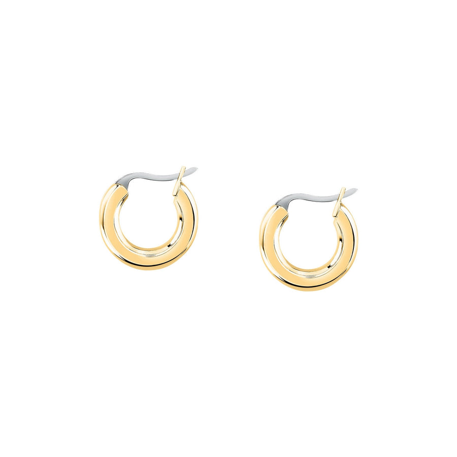morellato 18k gold plated creole earring hoop stainless steel yg 1.45cm
