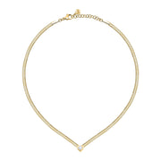 morellato 18k gold plated gioia necklace stainless steel yg crystal 38+4cm