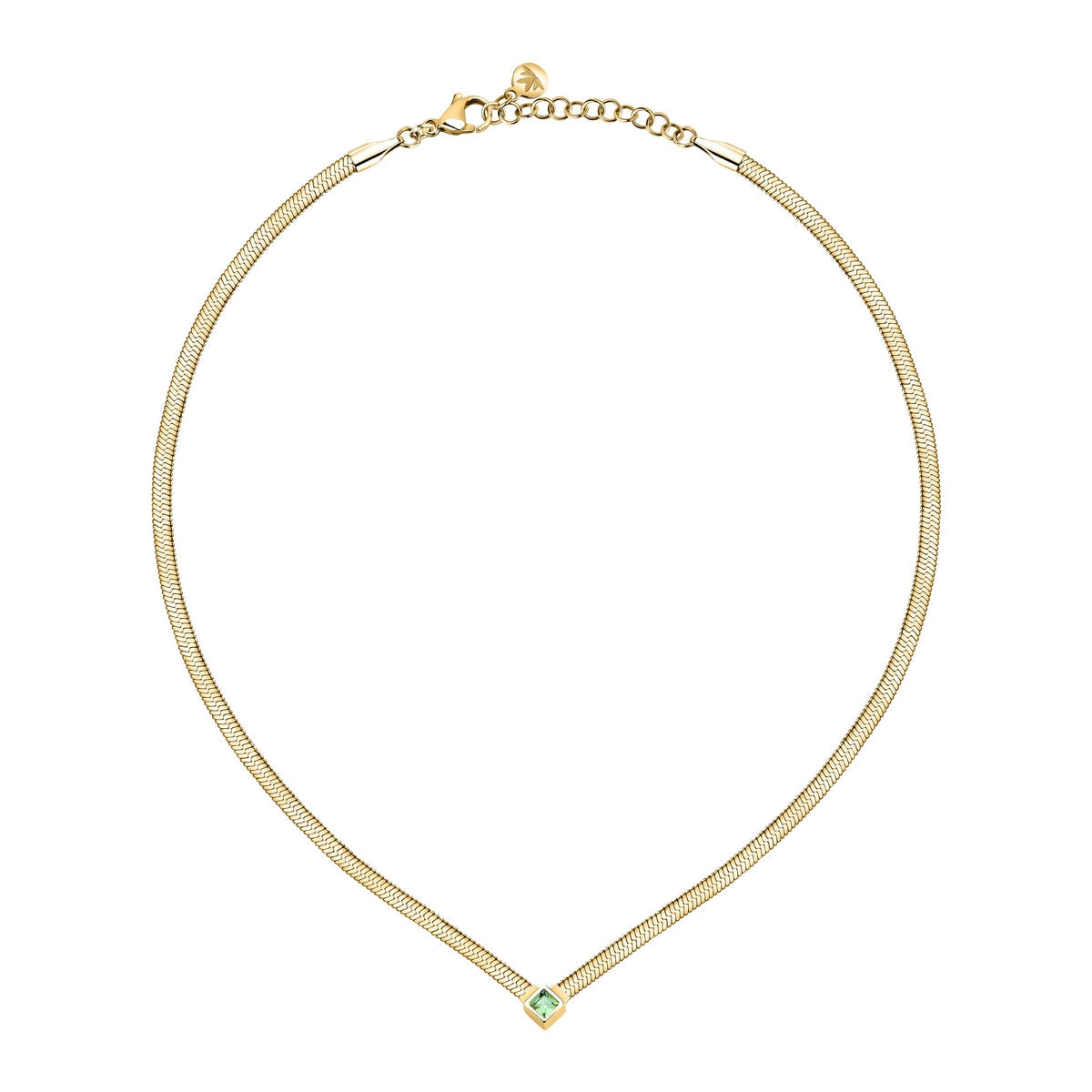 morellato 18k gold plated gioia necklace stainless steel yg crystal 38+4cm