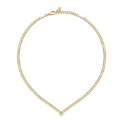 morellato 18k gold plated gioia necklace stainless steel yg crystal 38+4cm