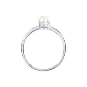 perla ring 925 silver pearl with cz 140n+