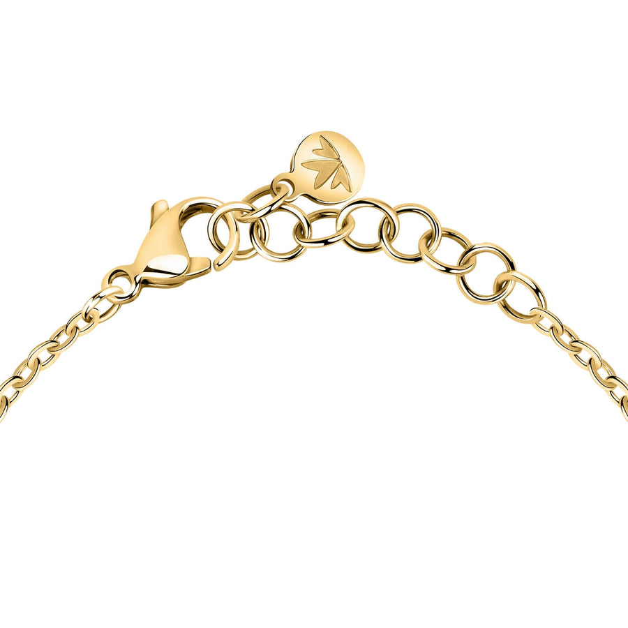 morellato 18k gold plated trilliant bracelet  triangle  16+3cm