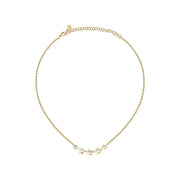 semipreziose necklace silver 925 yellow gold plated 38+7cm top blue