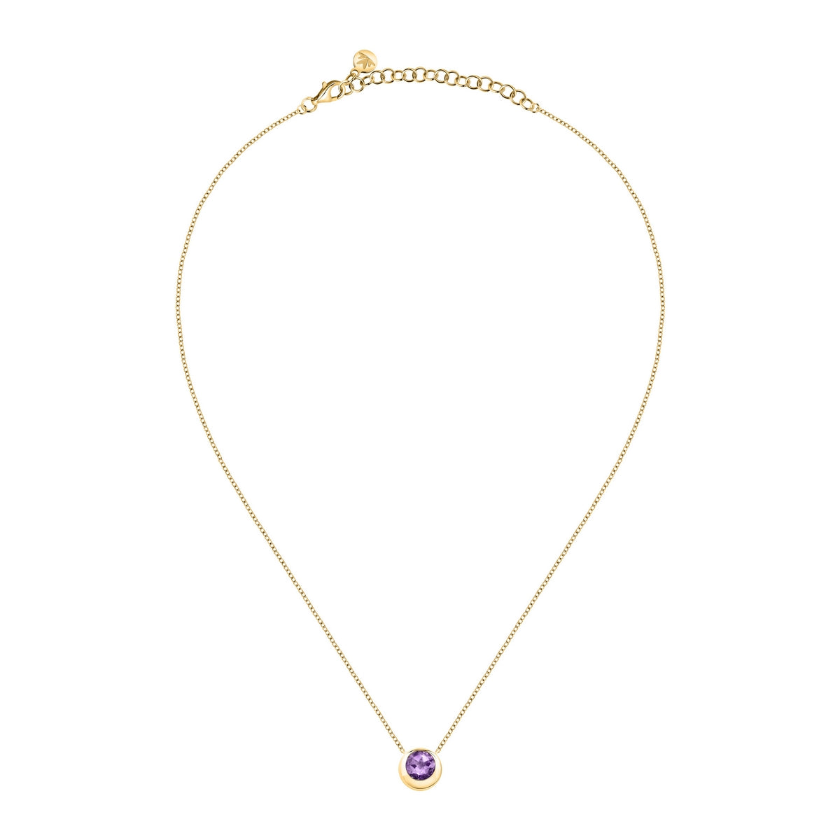 semipreziose necklace silver 925 yellow gold plated 40+5cm ame