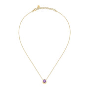 semipreziose necklace silver 925 yellow gold plated 40+5cm ame