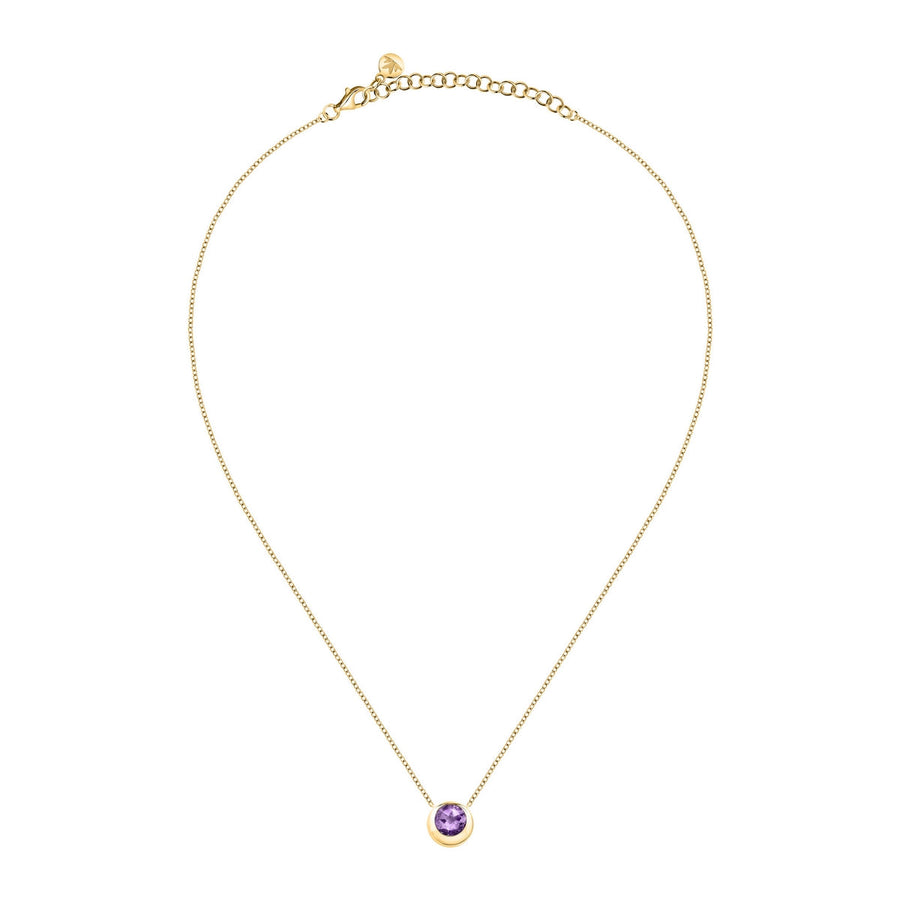 semipreziose necklace silver 925 yellow gold plated 40+5cm ame