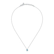 semipreziose necklace silver 925 rh 40+5cm top blue