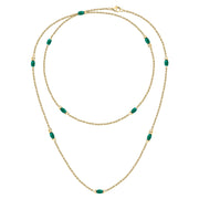 morellato 18k gold plated colori summer  necklace emer bead 90cm