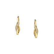 morellato 18k gold plated design earring hoop stainless steel yg crystal ø2.5cm