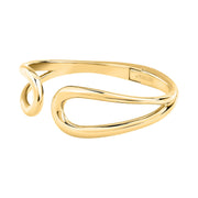 morellato 18k gold plated design bangle stainless steel yg 60x50mm