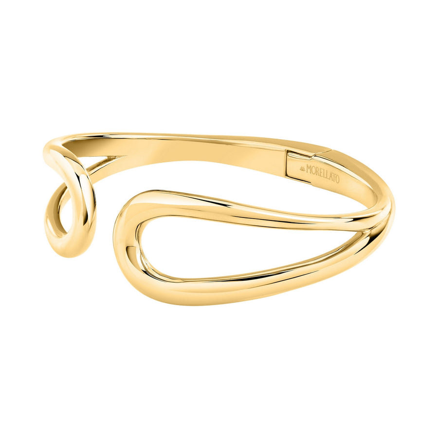 morellato 18k gold plated design bangle stainless steel yg 60x50mm