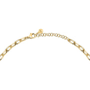 morellato 18k gold plated intrecci necklace stainless steel yg crystal 40+5cm