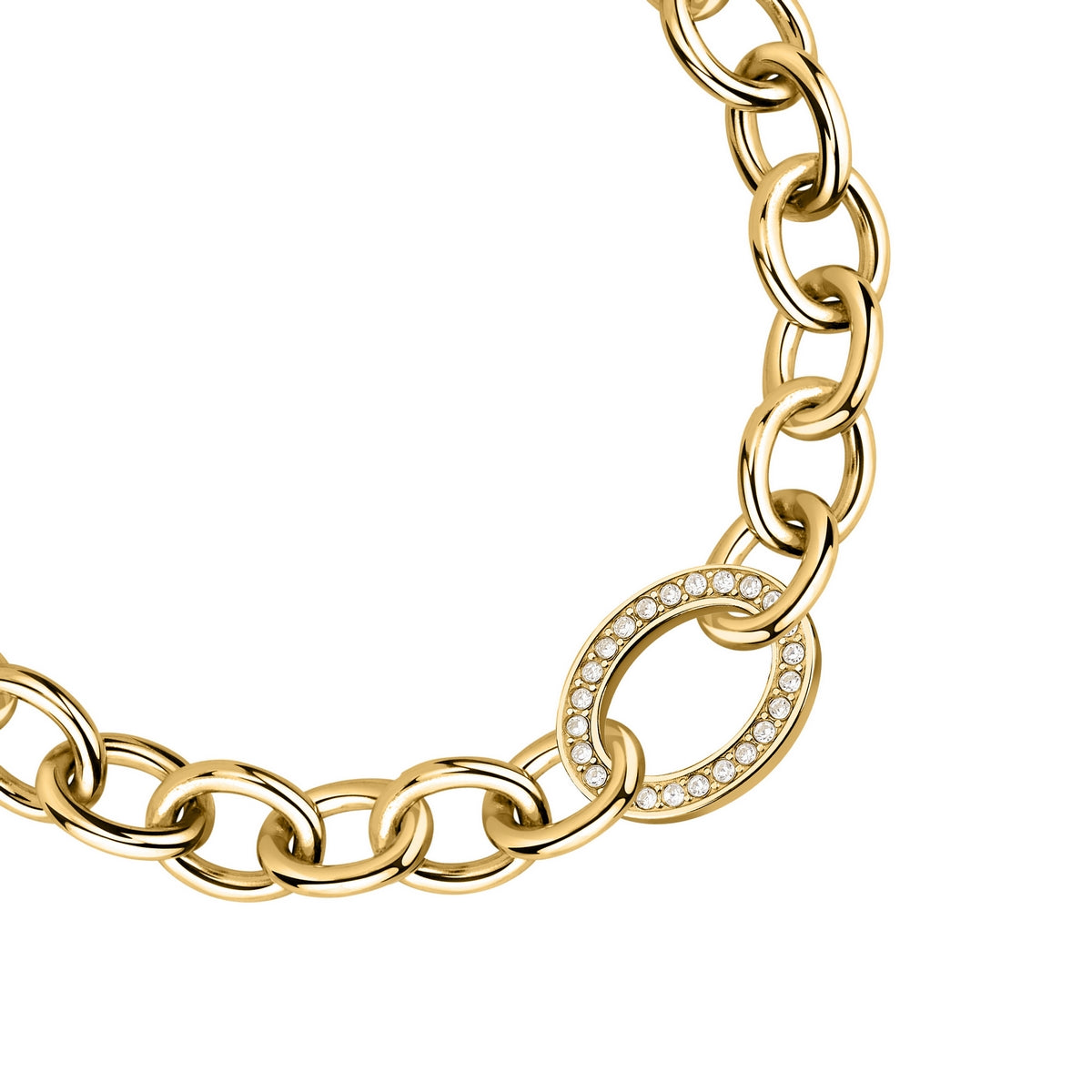 morellato 18k gold plated intrecci bracelet stainless steel yg crystal 16+3cm